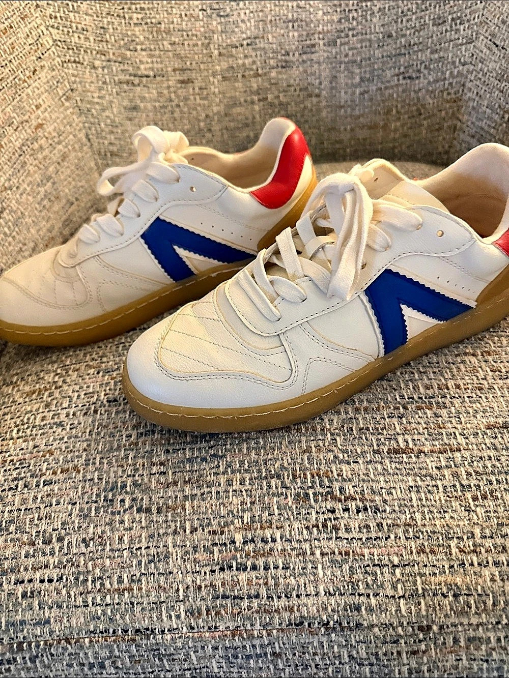 Mia White & Blue Sneakers